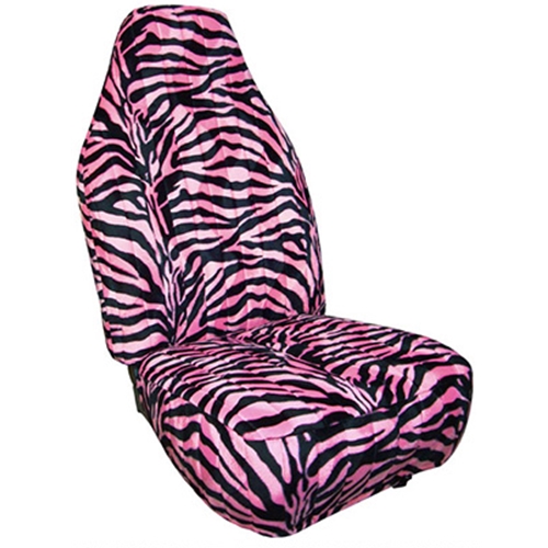 Zebra Purple Car Headrest Cover in Animal Print 