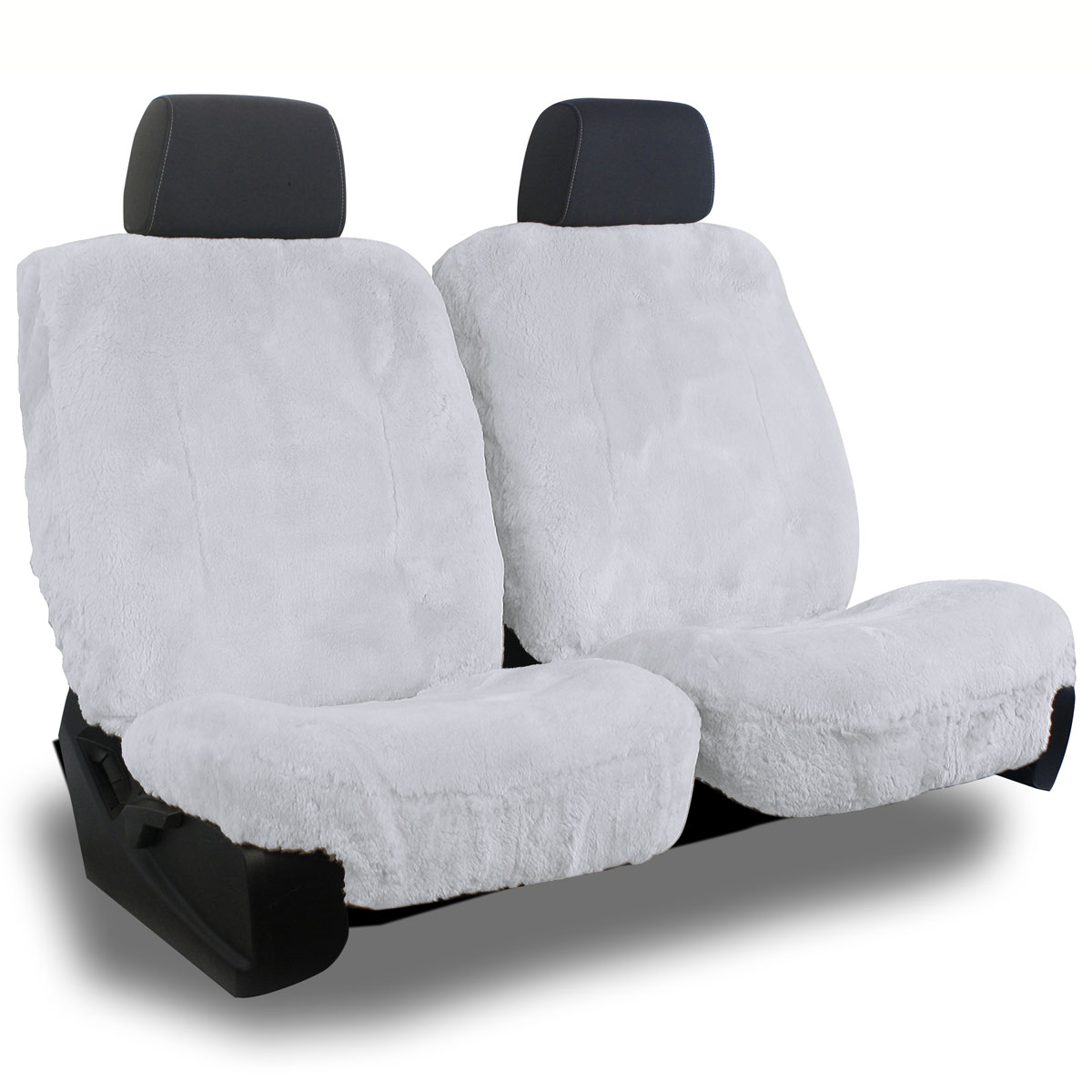 NEW! Shearling Back Seat Protector with Headrest-Natural